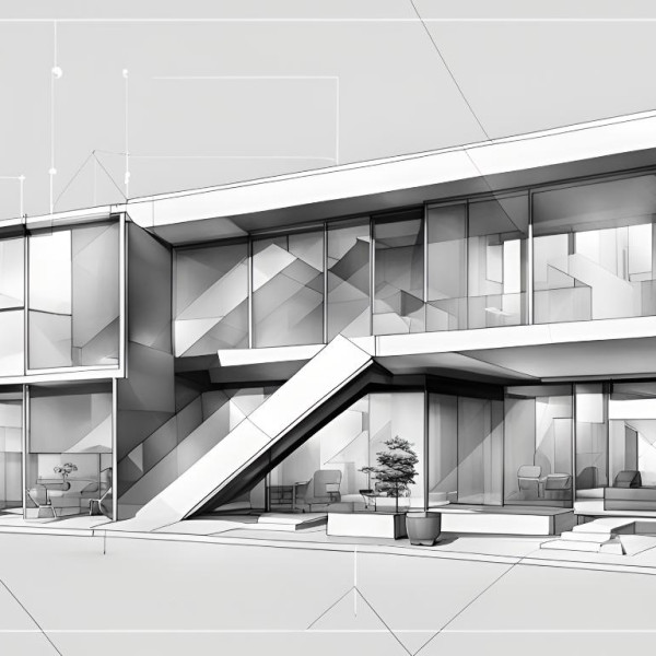 Bauplan eines Hauses als Sinnbild für die Content Architektur