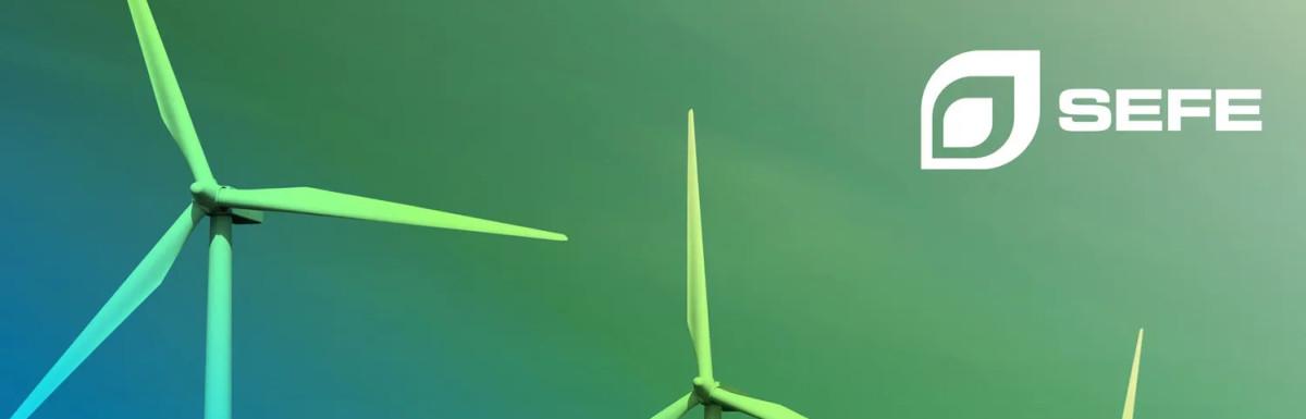 SEFE Windräder blaugrüner Farbverlauf